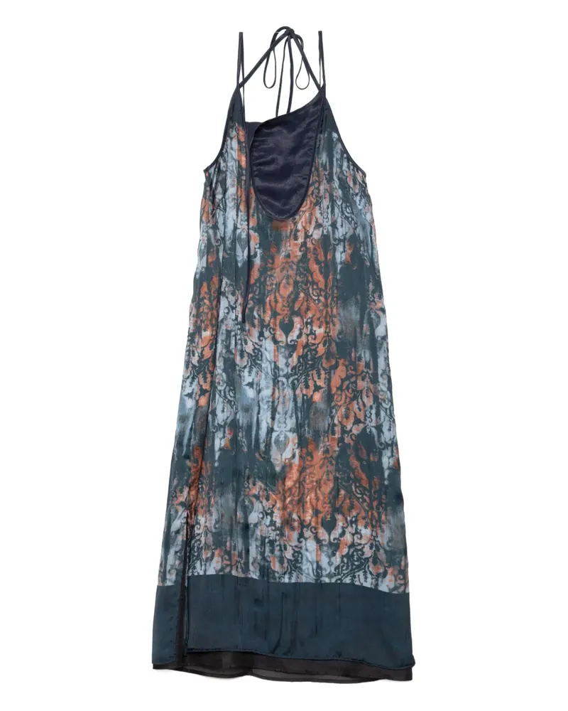 Muller of Yoshiokubo Mural Kleid mit abstraktem Print - Blau Blau