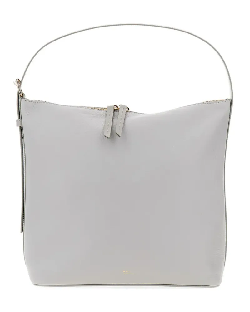 A.P.C. leather shoulder bag - Grau Grau