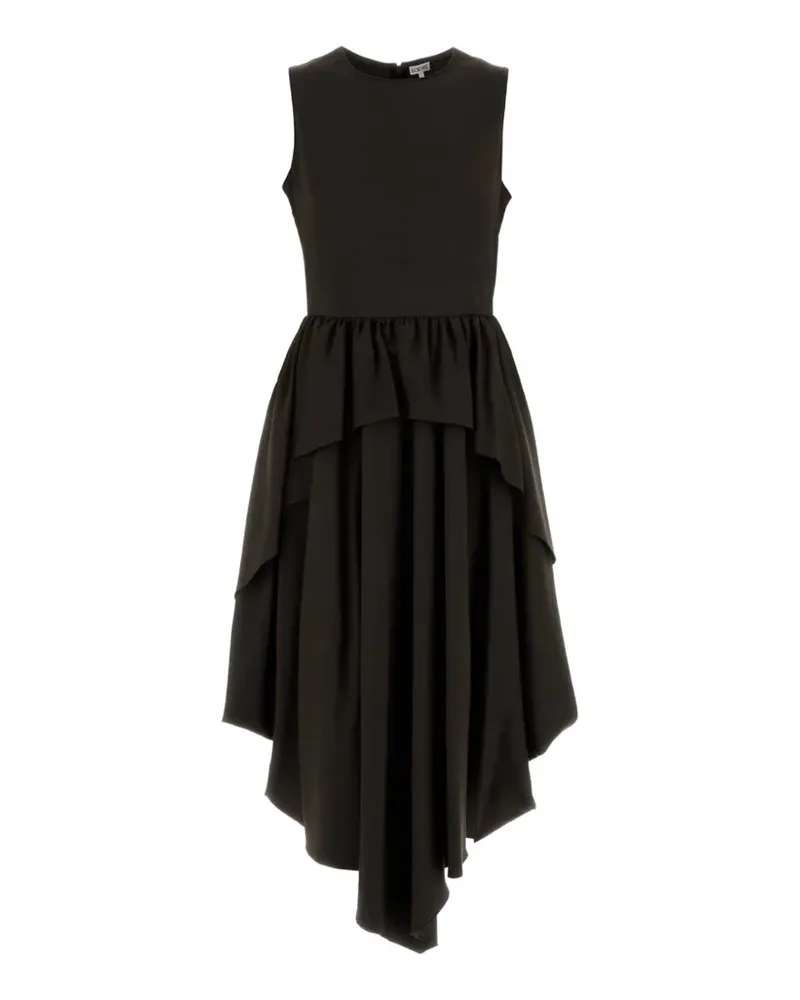 Loewe Asymmetrisches Midikleid mit Rüschen - Braun Braun
