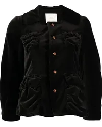 Renli Su Edwina Jacke aus Samt Schwarz