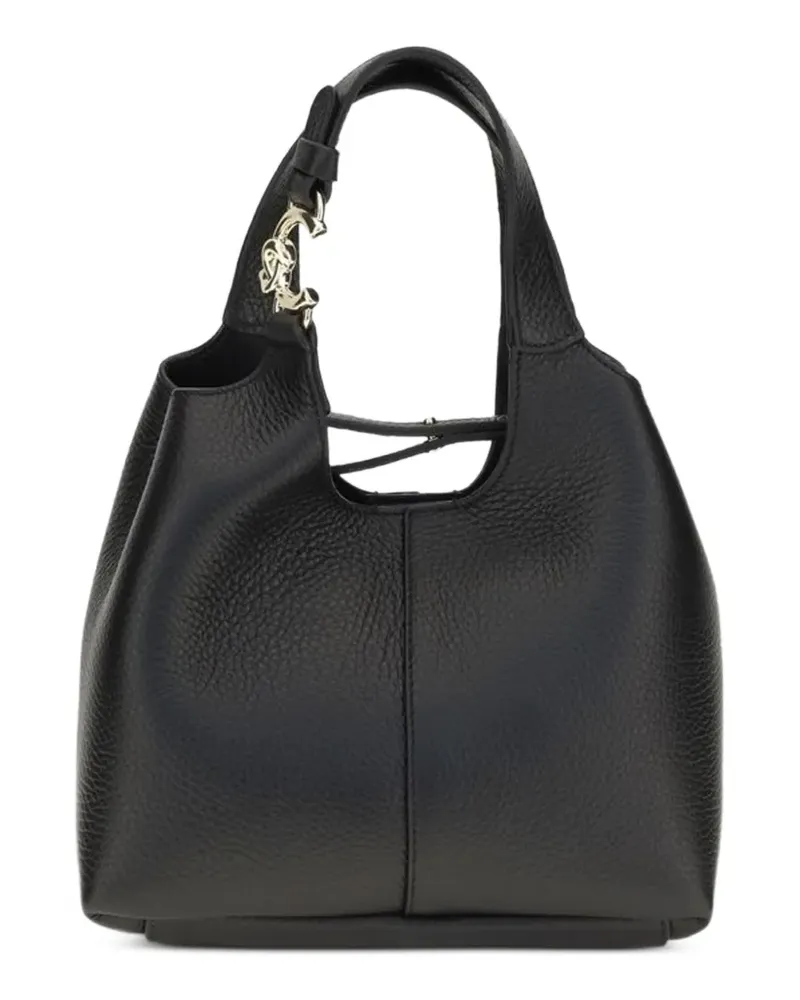 Coccinelle Kleine C-Easy Tote Bag aus gekörntem Leder - Schwarz Schwarz