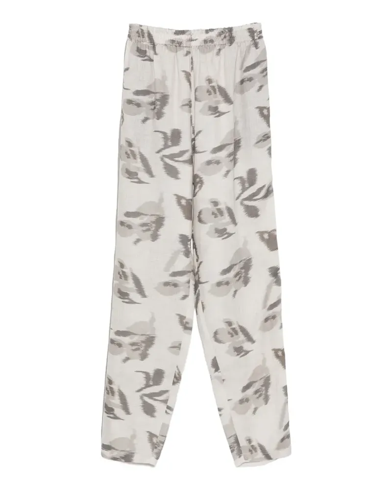 Emporio Armani abstract-print trousers - Grau Grau