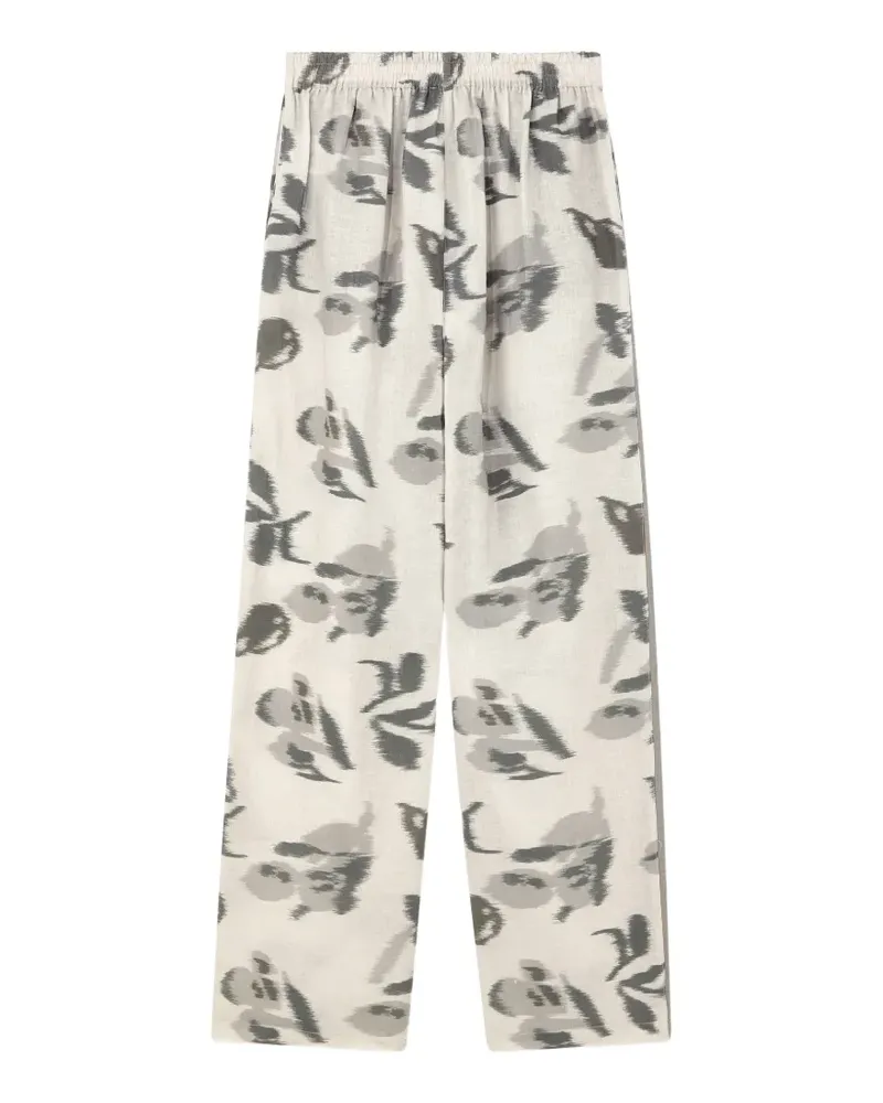 Emporio Armani Hose mit abstraktem Print - Grau Grau