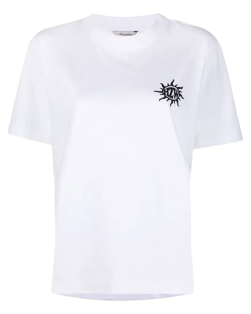 Holzweiler T-Shirt mit grafischem Print - Weiß Weiß