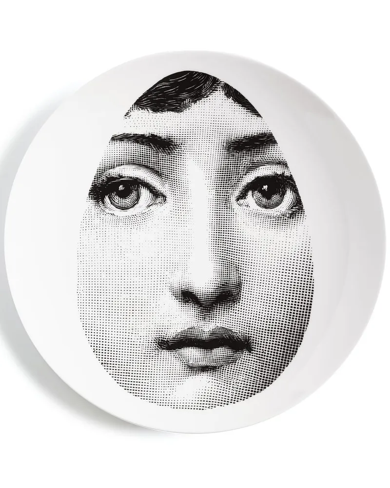 Fornasetti Tema e Variazioni No.59 Wandteller Weiß