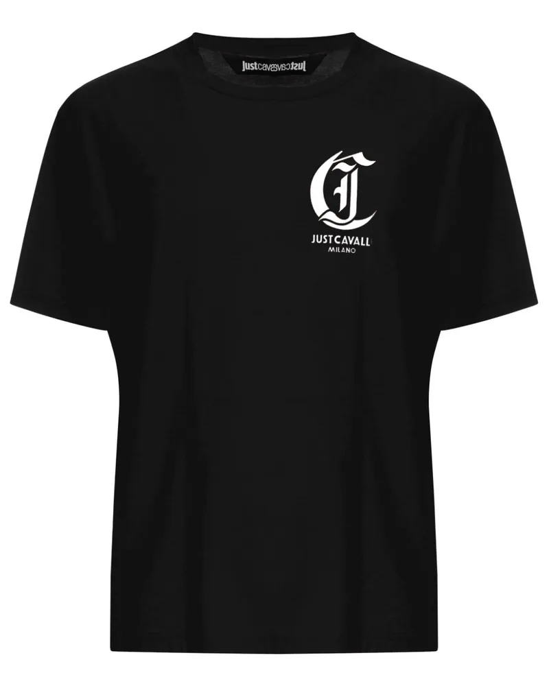 Just Cavalli T-Shirt mit Logo-Print - Schwarz Schwarz