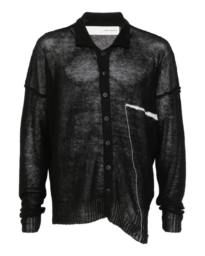 Isabel Benenato button knitted shirt - Schwarz Schwarz