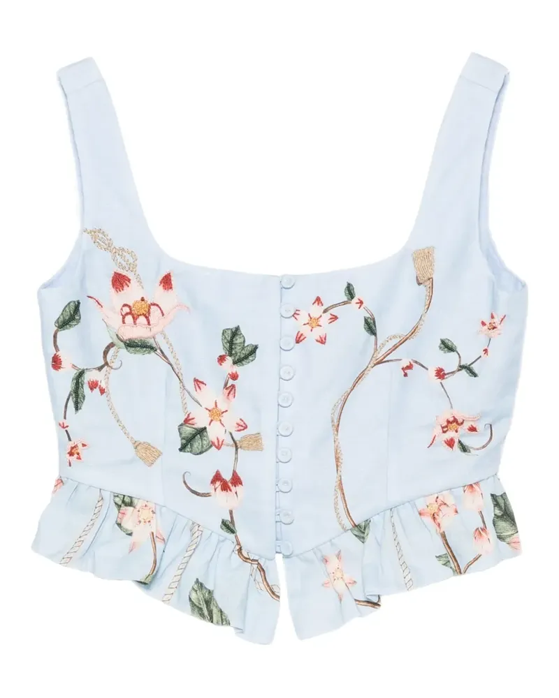AGUA BENDITA Eslabon Navegante cropped top - Blau Blau