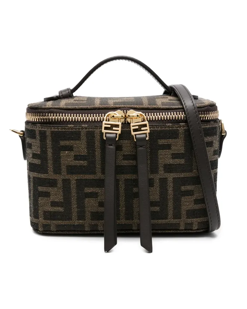 Fendi Vanity Mini-Tasche mit FF-Muster - Braun Braun