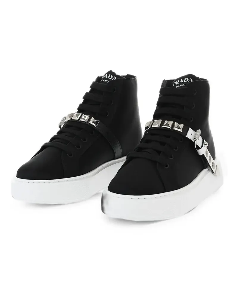 Prada studded high-top sneakers - Schwarz Schwarz