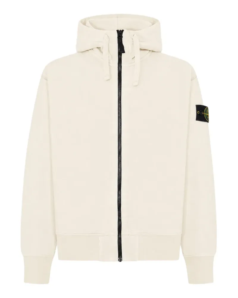 Stone Island 6100009 Oversized-Hoodie aus Bio-Baumwollfleece mit Taschen - Nude Nude