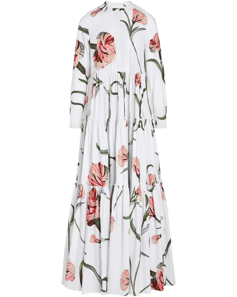 Giambattista Valli Abendkleid mit Print - Weiß Weiß
