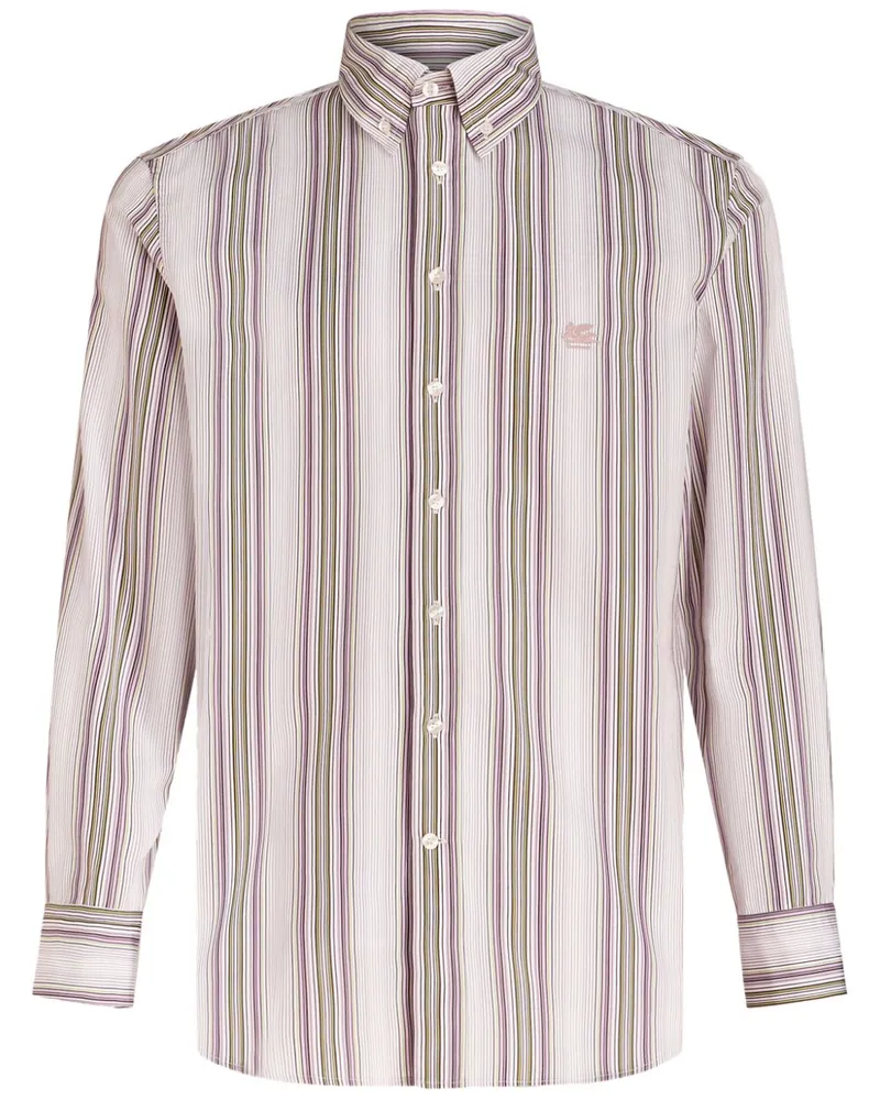 Etro Gestreiftes Button-down-Hemd - Nude Nude