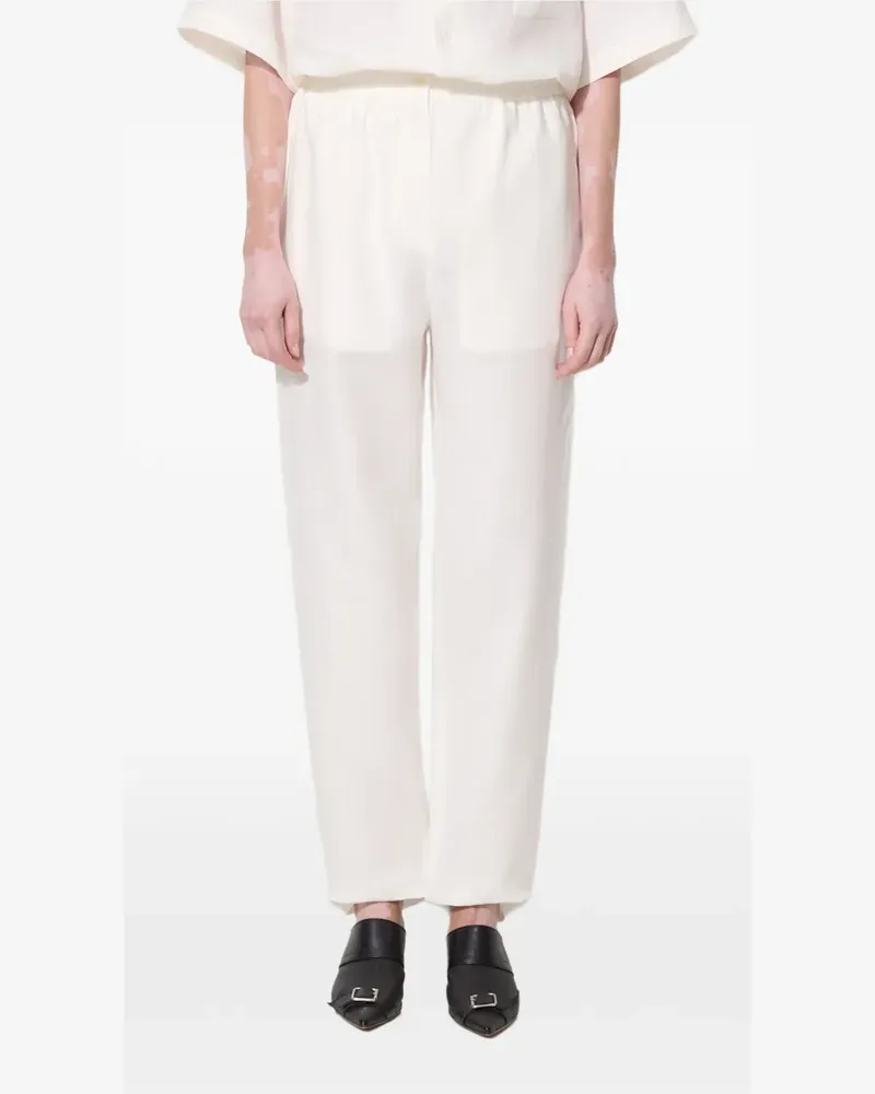 PANGAIA elastic-waist trousers - Nude Nude