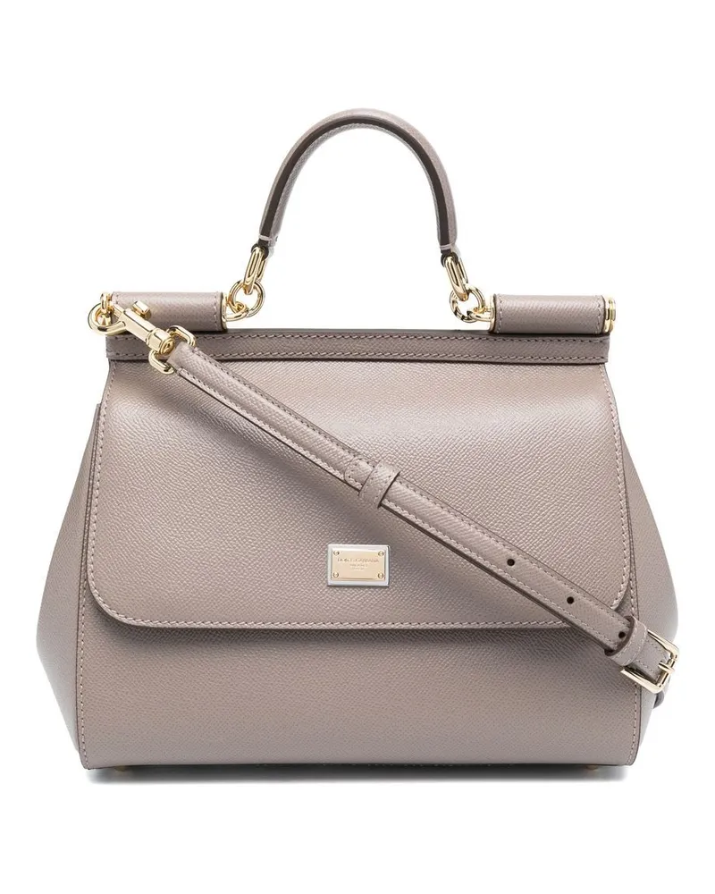 Dolce & Gabbana Große Sicily Handtasche - Grau Grau