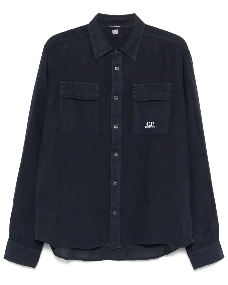 C.P. Company Hemd aus Leinen - Blau Blau