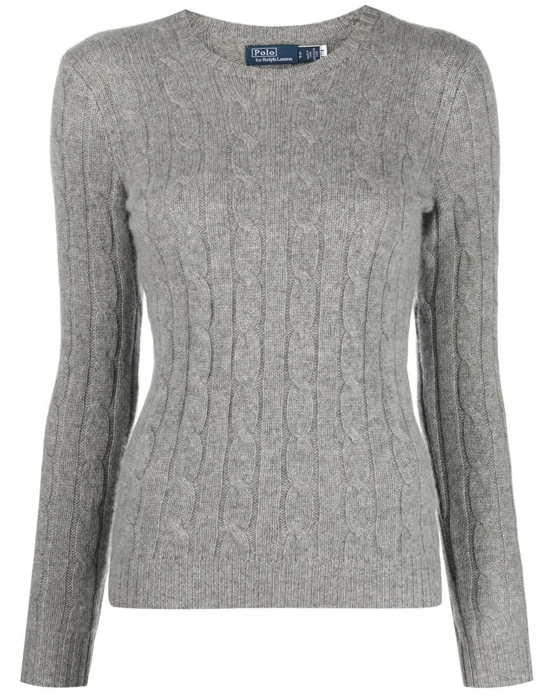 Ralph Lauren Kaschmirpullover mit Zopfmuster - Grau Grau