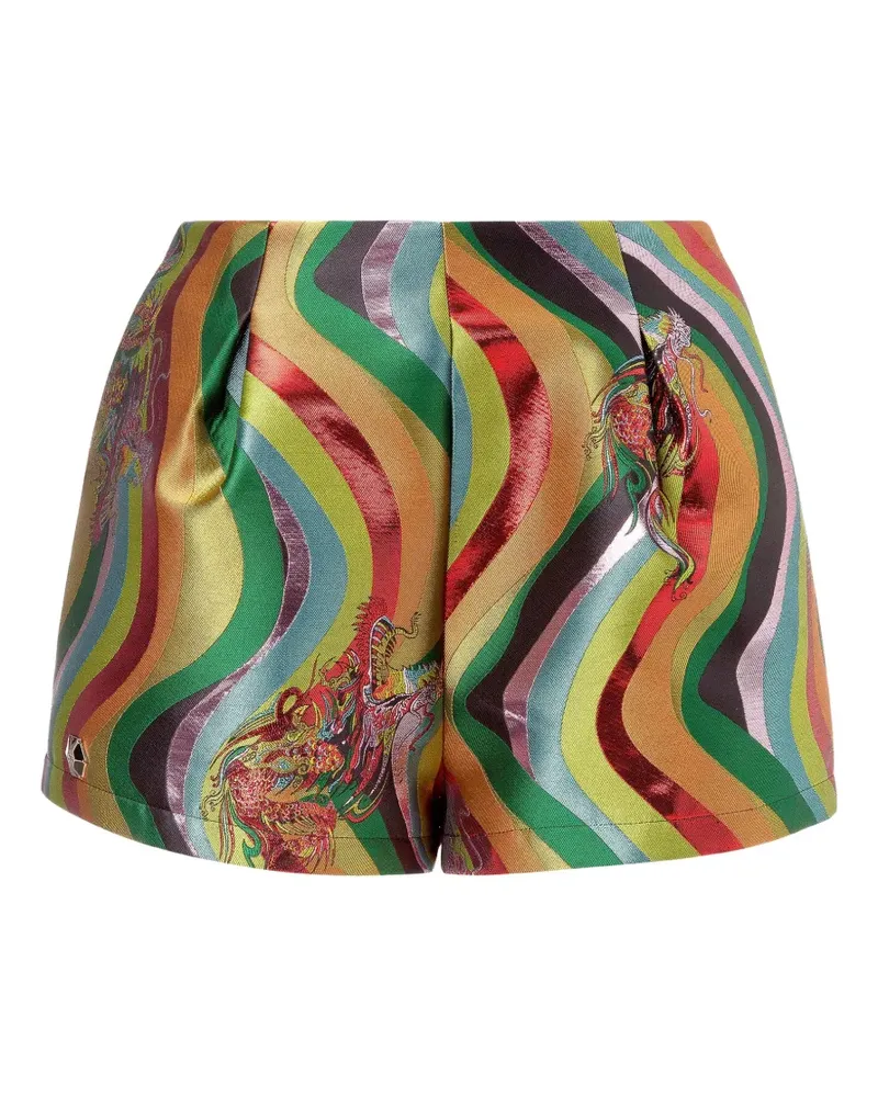 Philipp Plein Gemusterte Swizzle Shorts - Gold Gold