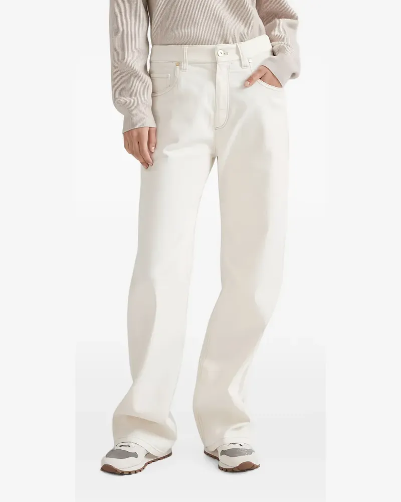 Brunello Cucinelli Gerade Hose im Five-Pocket-Design - Weiß Weiß