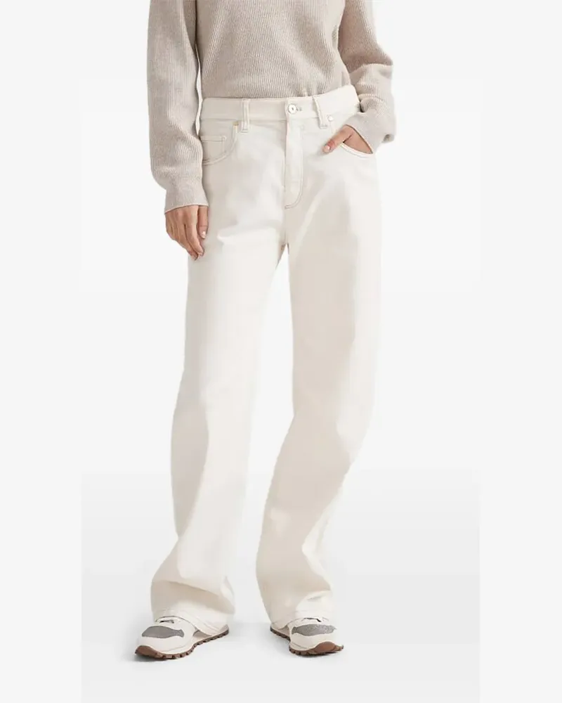 Brunello Cucinelli straight-leg five-pockets trousers - Nude Nude