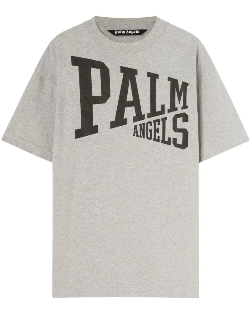 Palm Angels T-Shirt mit Logo-Print - Grau Grau