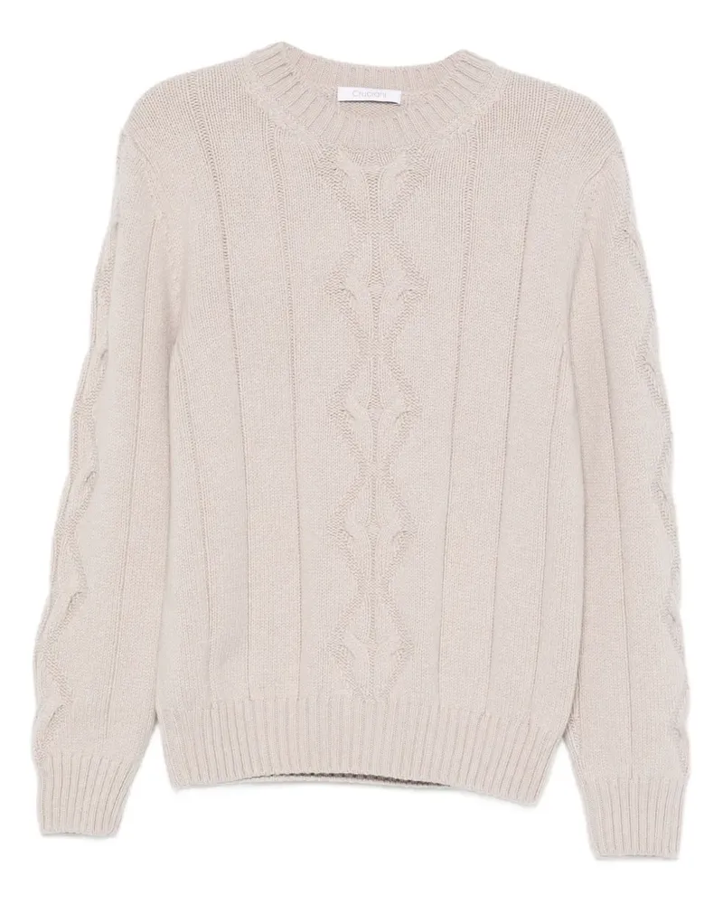 Cruciani Pullover mit Zopfmuster - Nude Nude