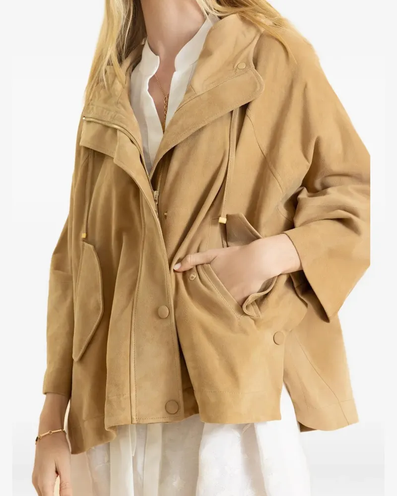 Eleventy hooded buttoned jacket - Nude Nude