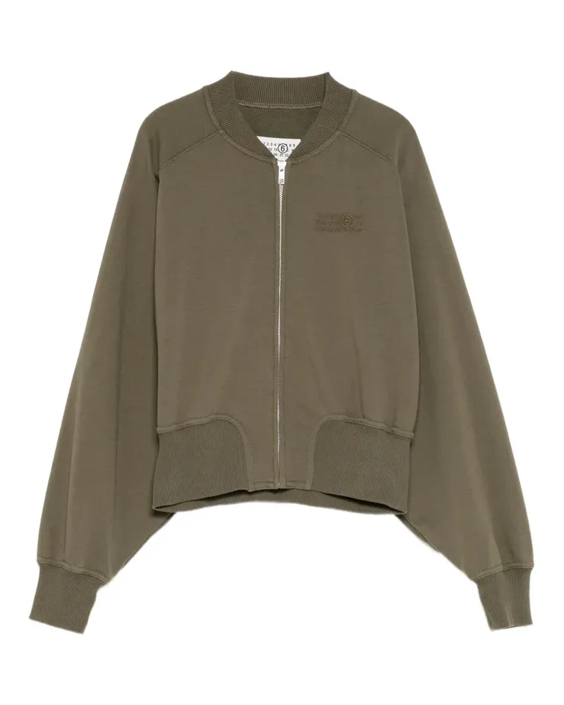Maison Margiela Bomberjacke mit Logo-Stickerei - Grün Grün