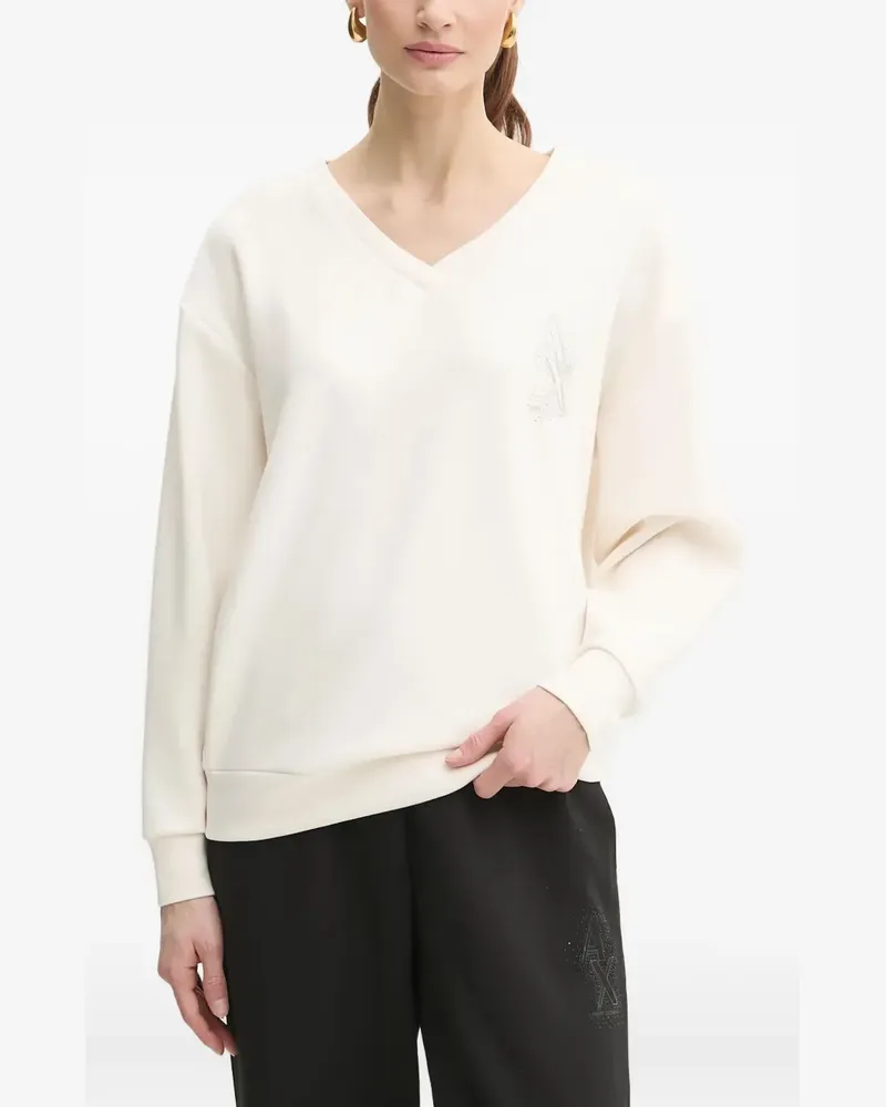 Armani Exchange logo-embellished sweatshirt - Weiß Weiß