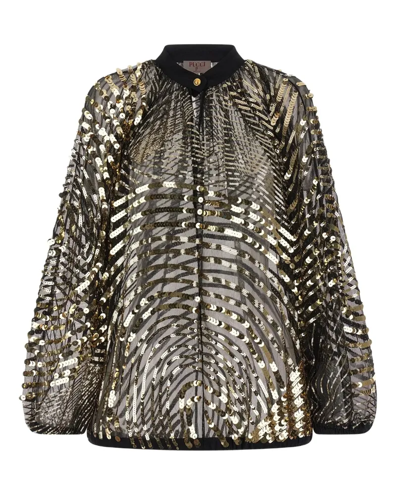 Emilio Pucci Iride sequin-embellished blouse - Schwarz Schwarz
