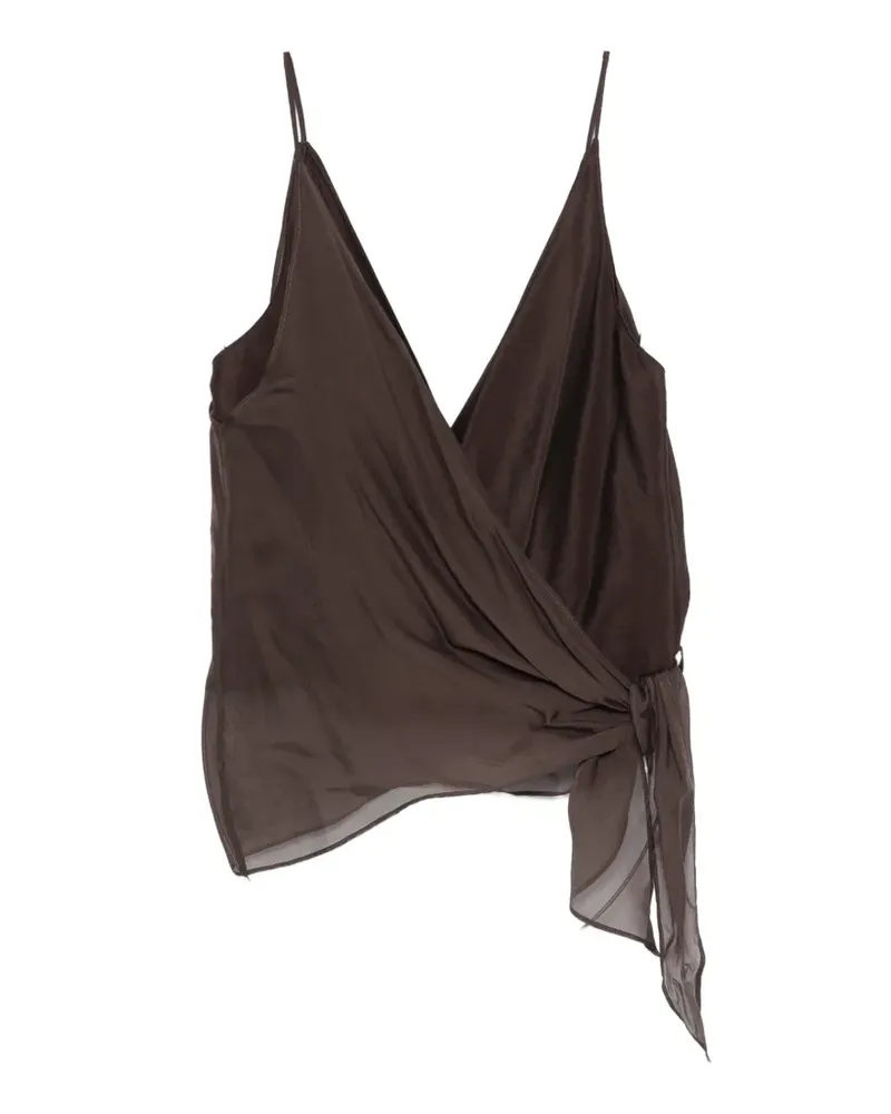 ALYSI Gewickelte Bluse - Braun Braun
