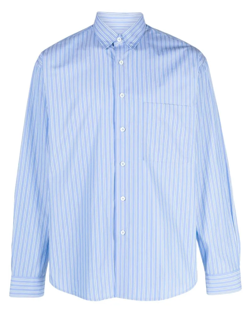 Lanvin Gestreiftes Hemd - Blau Blau