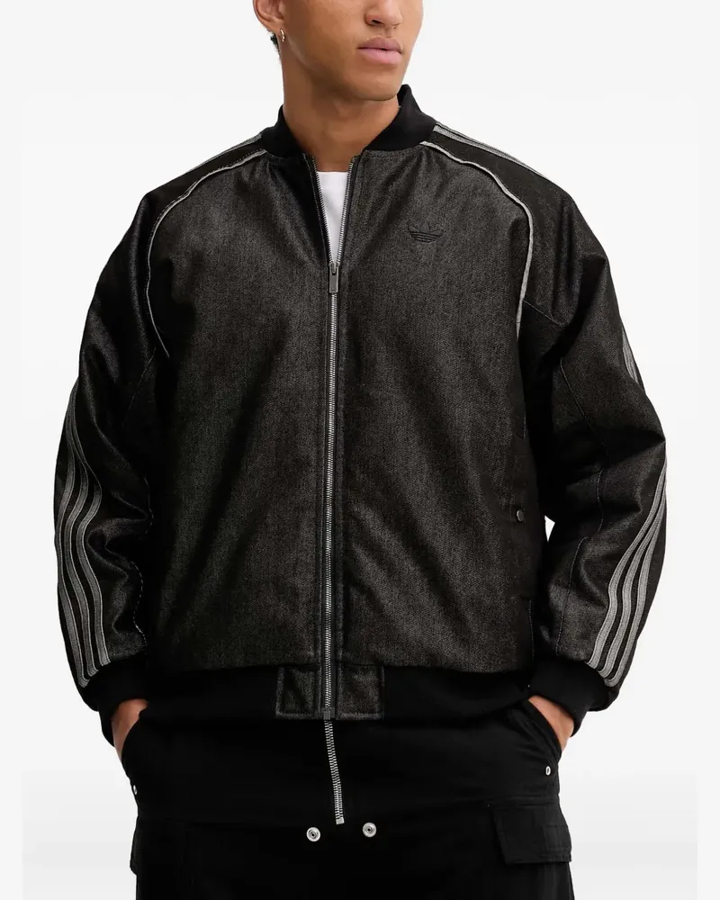 adidas zip-fastening jacket - Schwarz Schwarz
