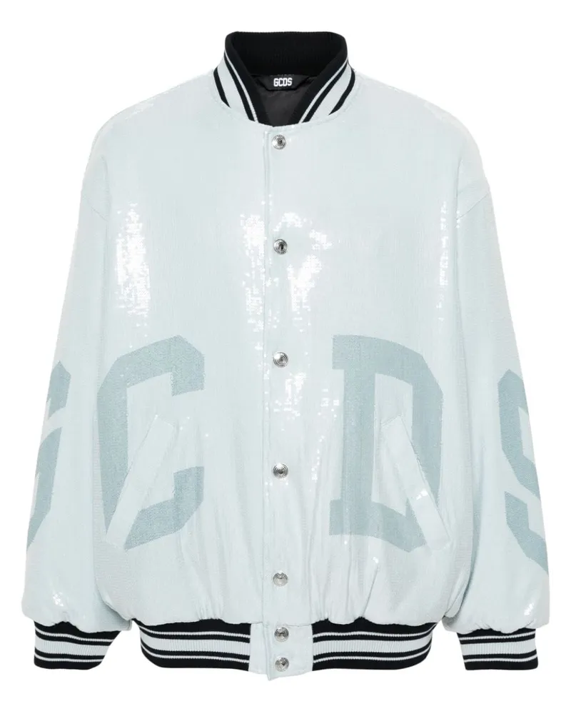 GCDS Sequins Varsity Logo Bomberjacke - Blau Blau