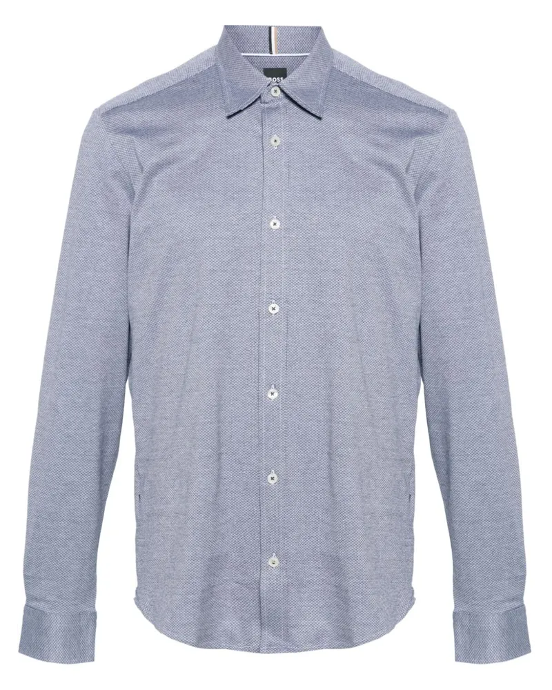 HUGO BOSS Geometrisch gemustertes Hemd - Blau Blau
