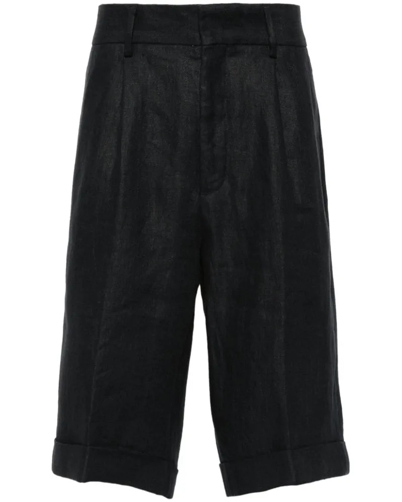 Peserico Leinenshorts mit Bügelfalten - Blau Blau