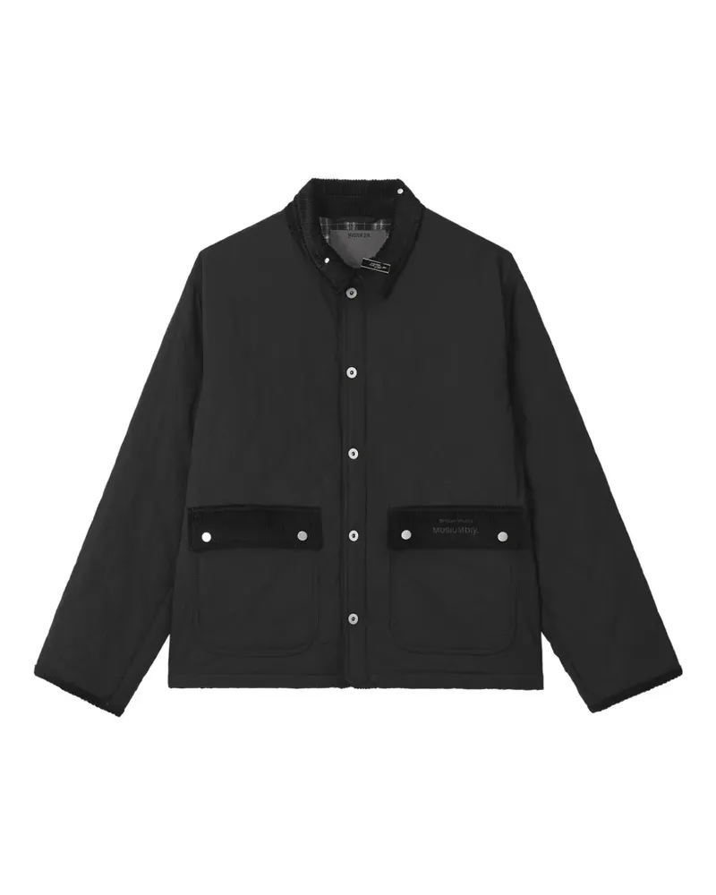 Musium Div. Jacke mit Rautensteppung - Schwarz Schwarz