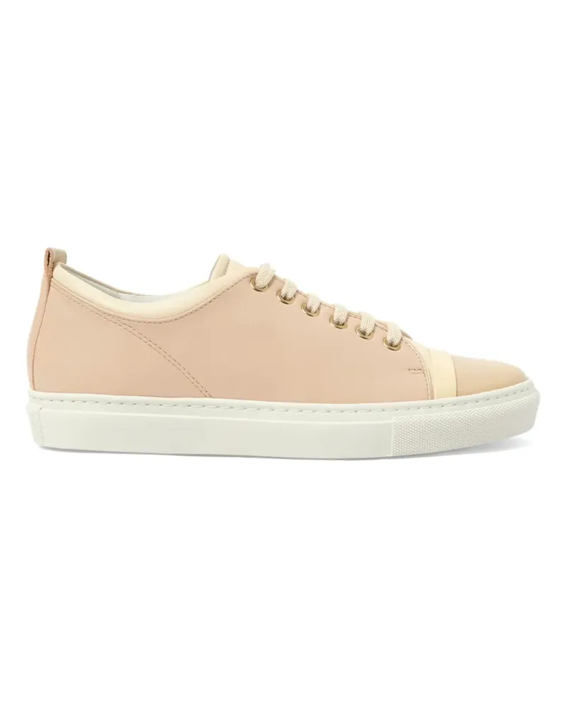 Lanvin patent-toe-cap sneakers - Nude Nude