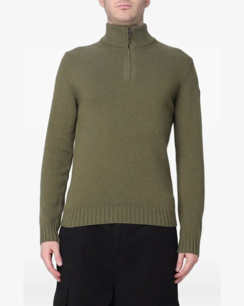 Colmar quarter-zip logo-patch sweater - Grün Grün
