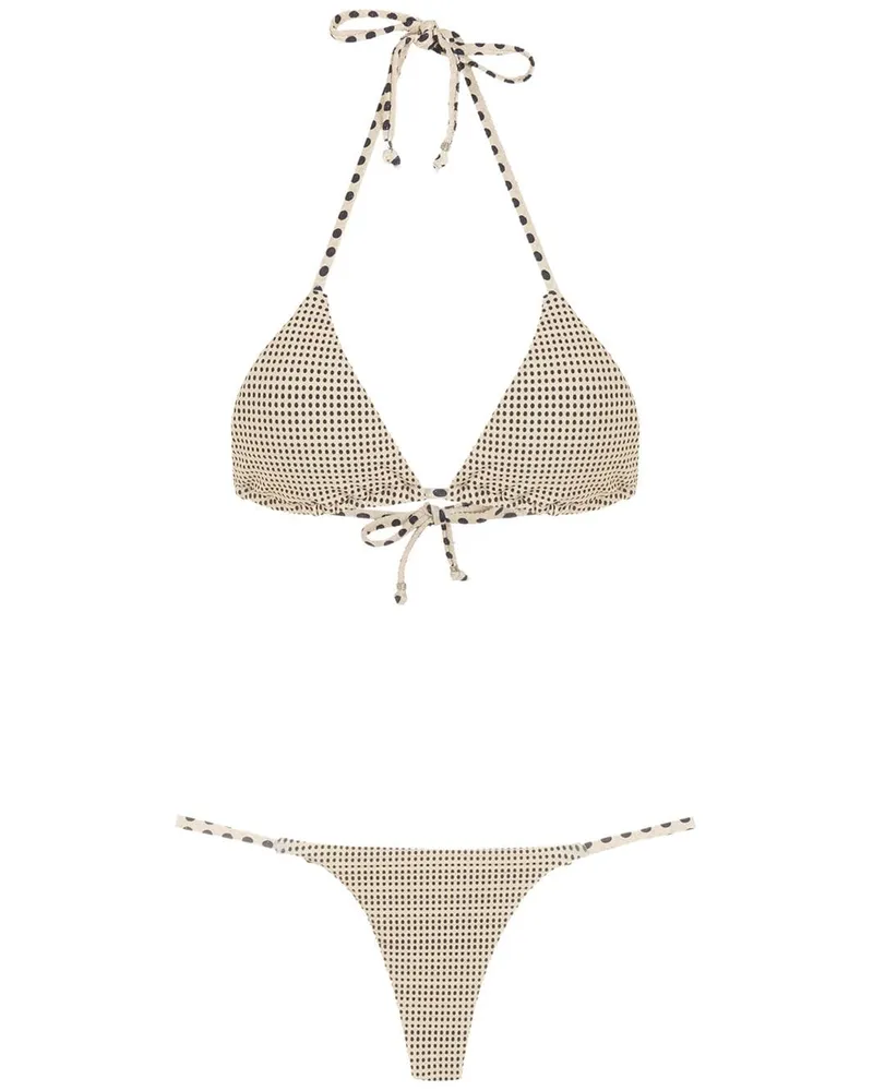 Amir Slama Bikini mit Polka Dots - Nude Nude