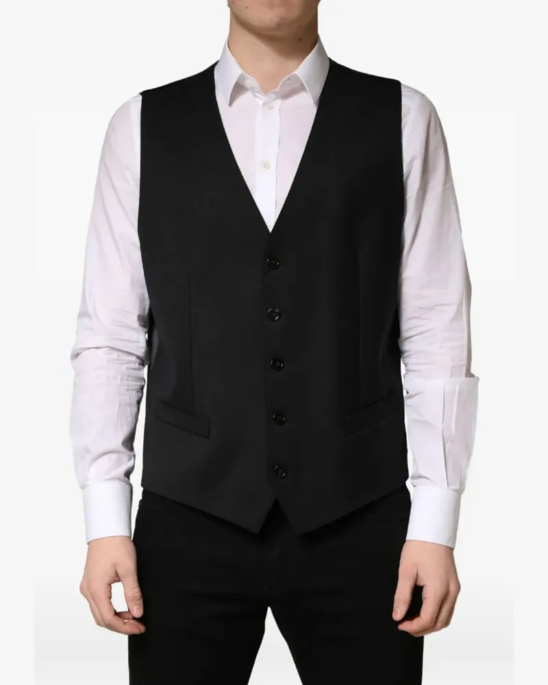 Dolce & Gabbana single-breasted waistcoat - Schwarz Schwarz