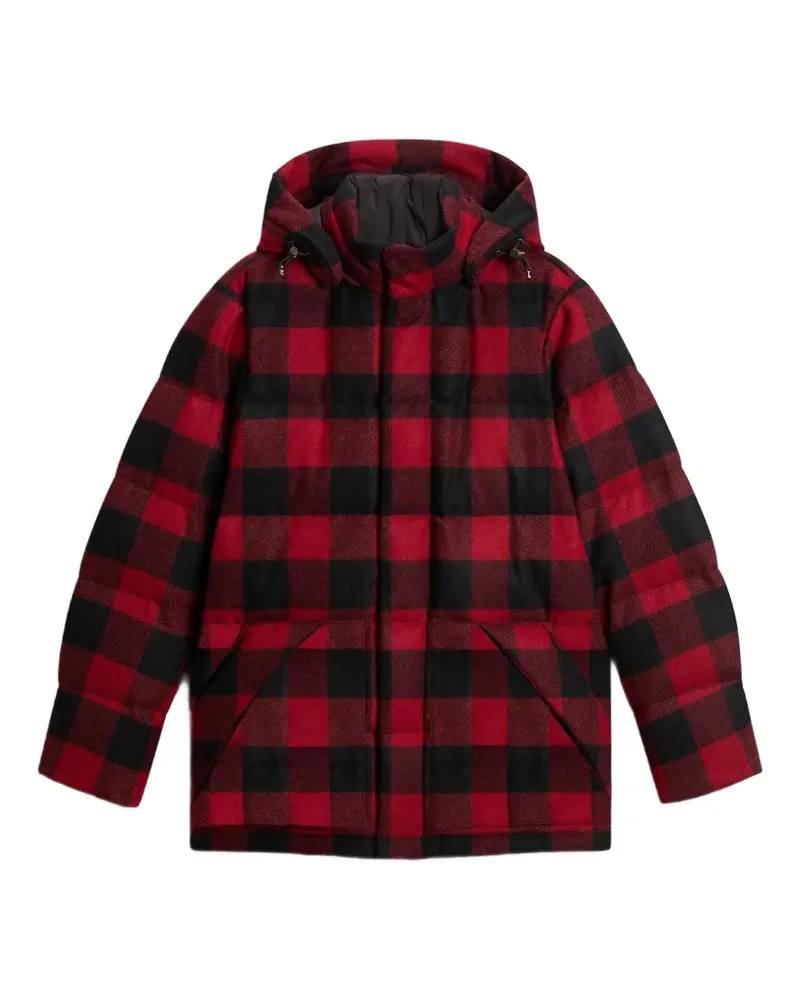 Woolrich Moon Steppjacke mit Karomuster - Rot Rot