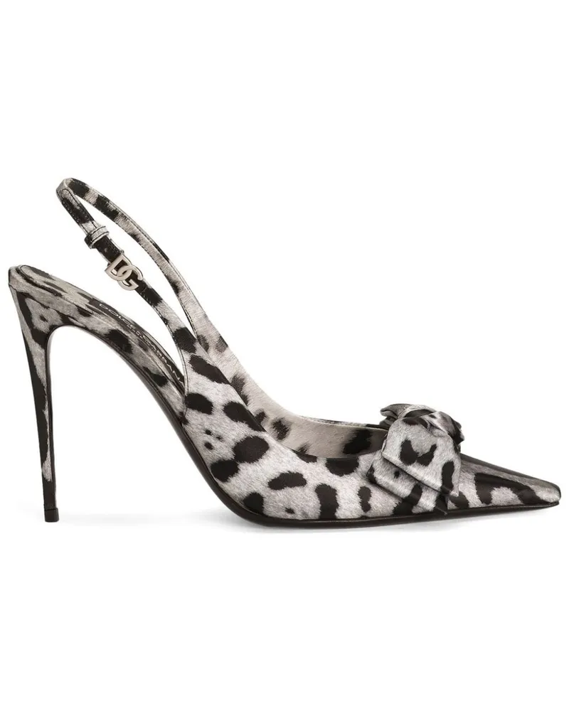 Dolce & Gabbana Slingback-Pumps mit Leoparden-Print 105mm - Nude Nude