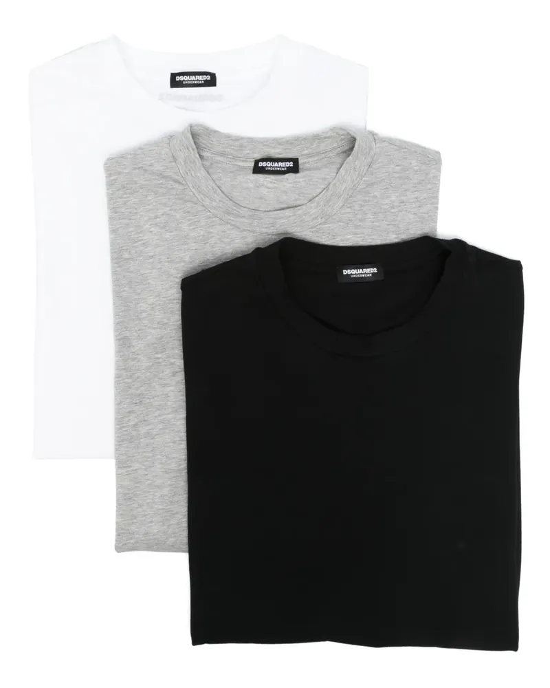 Dsquared2 T-Shirt mit rundem Ausschnitt (3er-Set) - Schwarz Schwarz