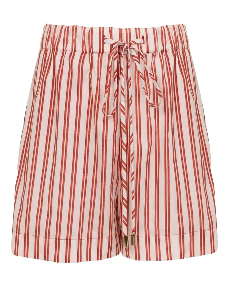 Lenny Niemeyer Gestreifte Shorts mit Kordelzug - Weiß Weiß