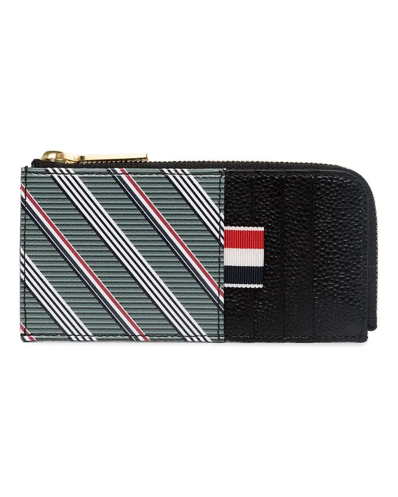Thom Browne Gestreiftes Portemonnaie - Grau Grau