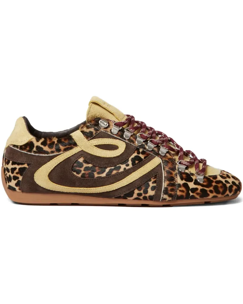 Claudie Pierlot Schnürschuhe mit Leoparden-Print - Braun Braun