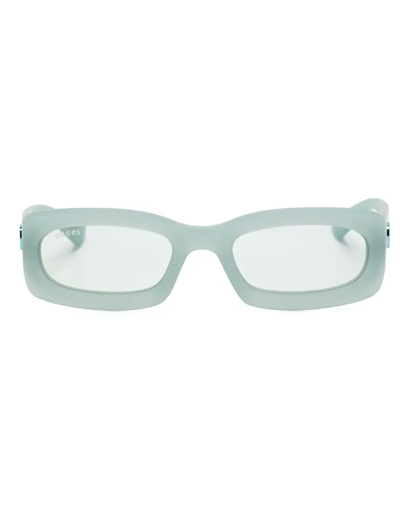 Gucci Sonnenbrille mit eckigem Gestell - Grün Grün