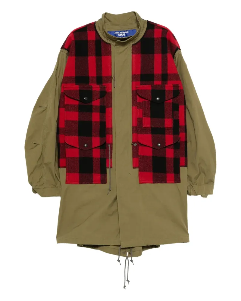 Junya Watanabe Mantel mit Karomuster - Grün Grün