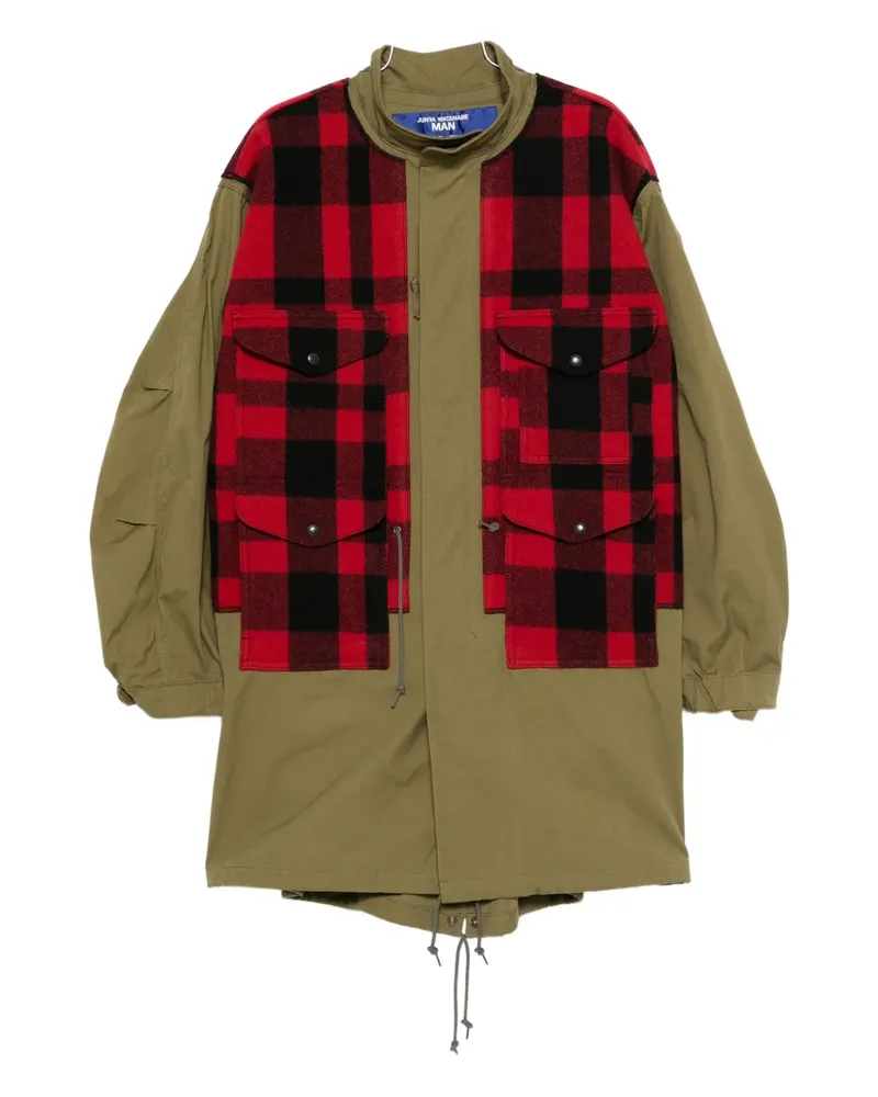Junya Watanabe check-pattern coat - Grün Grün